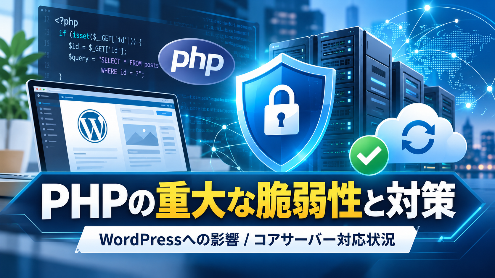 【2026年10月】PHPの重大な脆弱性とは？WordPressへの影響とコアサーバーの対応状況について